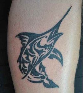 Marlin tribal tattoo