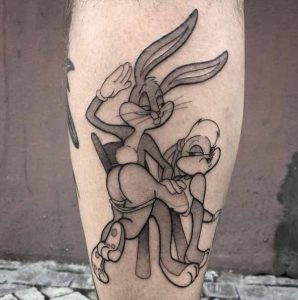 Naughty Bad Bugs Bunny Tattoo
