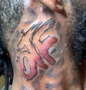 OTF Tattoo on Neck