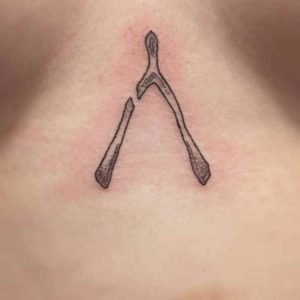 Broken Wishbone Tattoo