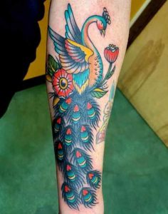 Peacock Arm Tattoo