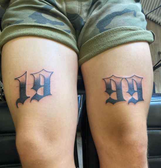Upper Leg 1999 Design Tattoo