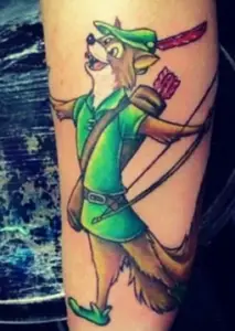Robin Hood Leg Tattoo