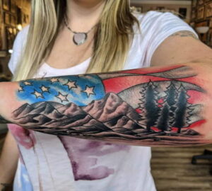 American Flag 1776 tattoo