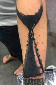 Dark inked Tuna tail