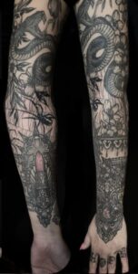 Funky Realistic Gardenia Tattoo