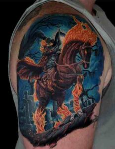 Ghost Rider Horse Tattoo