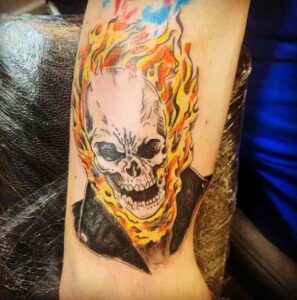 Ghost Rider Skull Tattoo