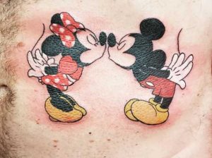 Mickey and Minnie Matching Tattoos