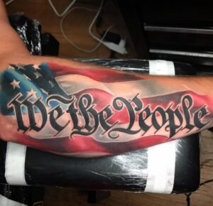 We the People 1776 Hand Tattoo