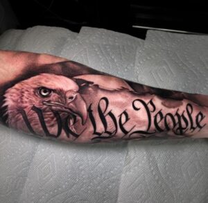 We the People 1776 Hand Tattoo