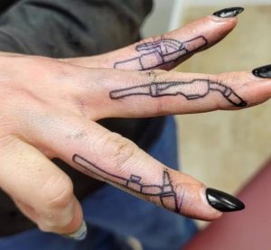 Welding Finger tattoo