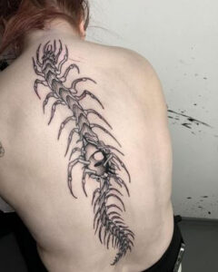 centipede tattoo back