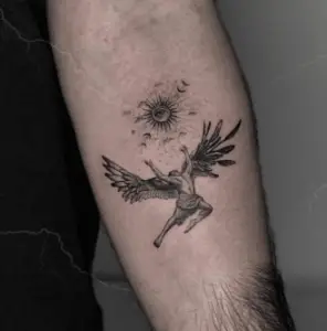 I know it isnt perfect but heres my Icarus tattoo  rStarset