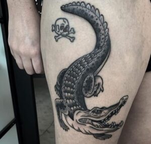 American alligator tattoo