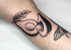 Avocado fruity tattoo