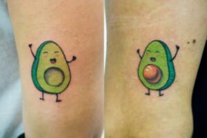 Avocado happiness tattoo