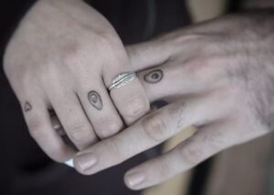 Avocado simple finger tattoo