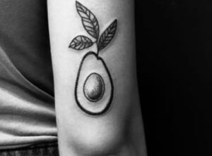 Avocado tree hand tattoo