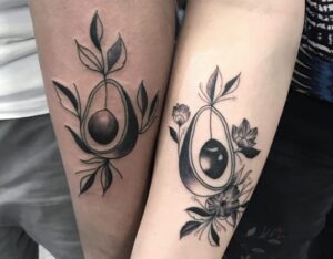 Avocado tree paired tattoo