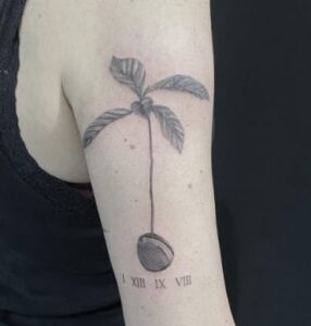 Avocado tree tattoo