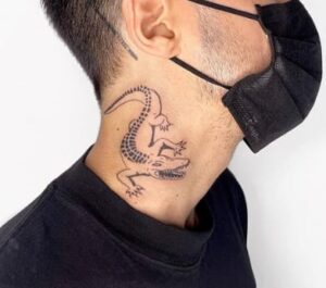 Simple alligator tattoo