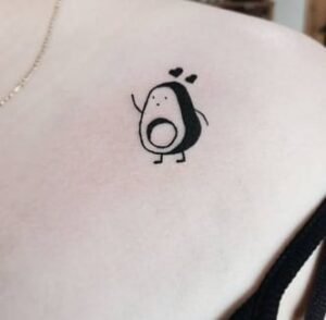 Small avocado tattoo