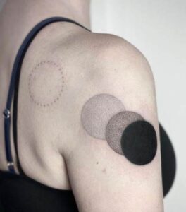 3 Circle Shaded Tattoo 