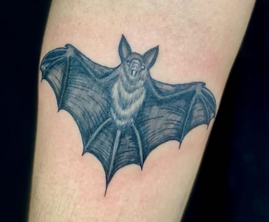 Abstract Bat Tattoo