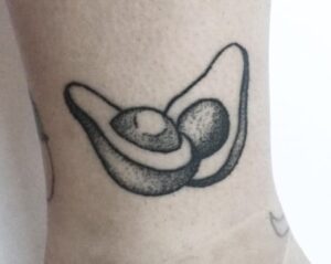Avocado artistic tattoo