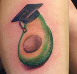 Avocado graduate tattoo