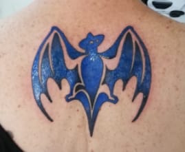 Bacardi Blue Bat Tattoo