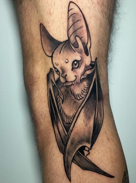 Bat Leg Tattoo