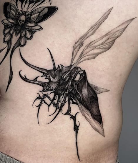 Beautiful Beetle Tattoo