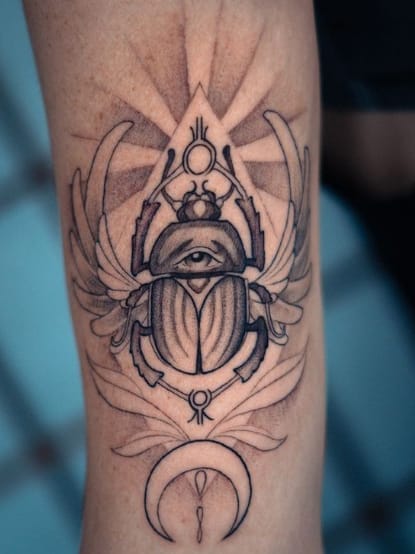 Beetle Black Art Tattoo
