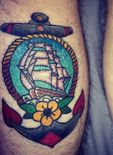 Boat And Anchor Tattoo