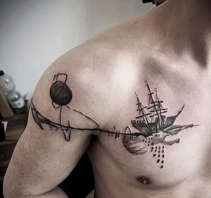 Boat Chest Tattoo