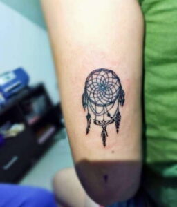 Butterfly Simple Dream Catcher Tattoo