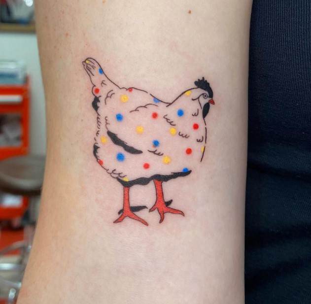 Chicken Hand Tattoos 4