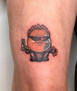 Chicken Nugget Gangster Tattoo