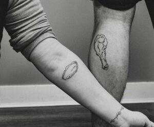 Chicken Wing Couple Tattoo