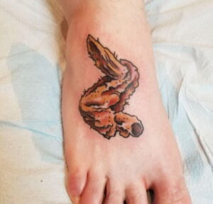 Chicken Wing Foot Tattoo