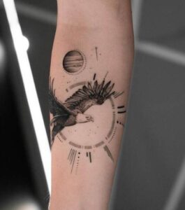 Circle Eagle Tattoo