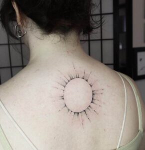 Circle Sun Tattoo