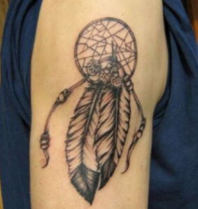 Creepy Ring Indian Dreamcatcher Tattoo