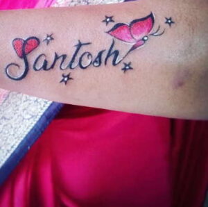 Santosh name tattoo  Ink tattoo Tattoos Name tattoo