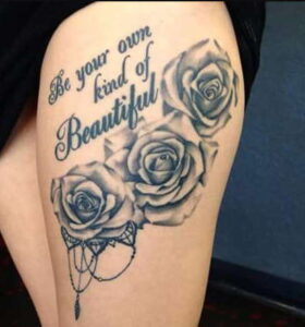 Customize Quotes Rose Dreamcatcher Tattoo