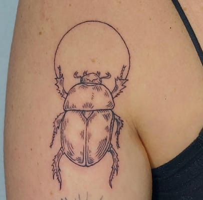 Dung Beetle Tattoo