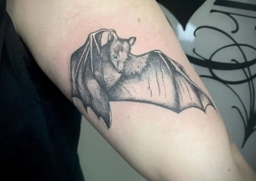 Gothic Bat Tattoo
