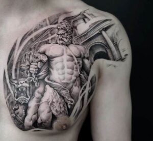 Hercules Chest Tattoo